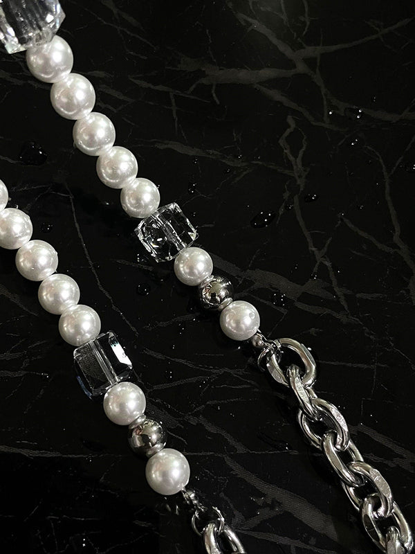 crystal pearl necklace  KF83041