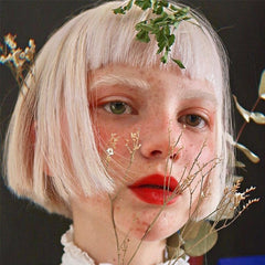 Lolita short golden wig  KF82563