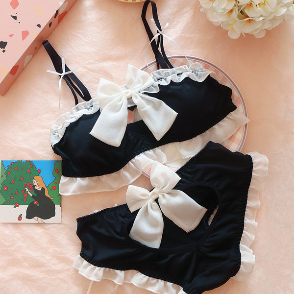 Lolita black bra set Suit   KF825255