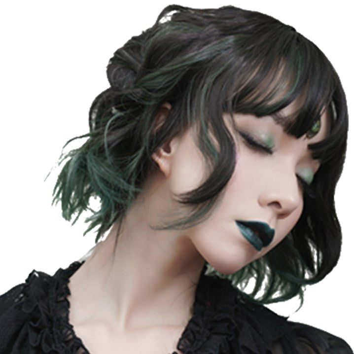 unzzy dark green gradient wig KF50013