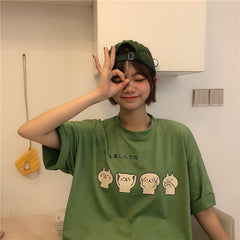 Ulzzang Cartoon T-shirt KF90648
