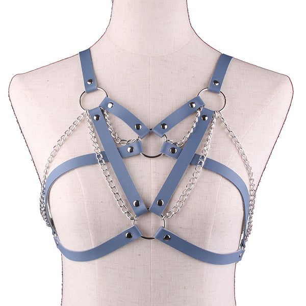 Metal chain suspender belt KF81655