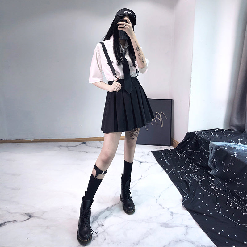 Punk Dark Skirt KF81105