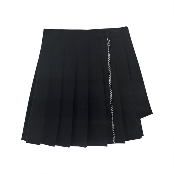 Vintage Irregular Chain Pleated Skirt  KF81041