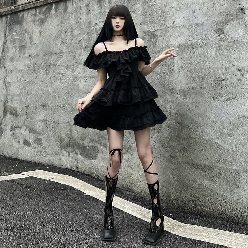 Black Slip Dress KF82022