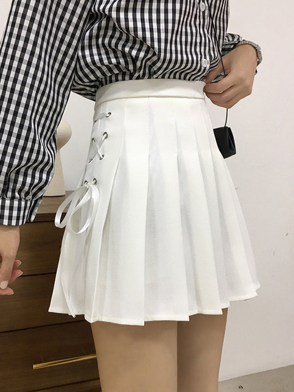 Jk uniform high waist skirt  KF24046