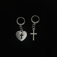 Love cross earrings KF9603