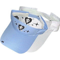 Blue and White SKULL CAP KF82807