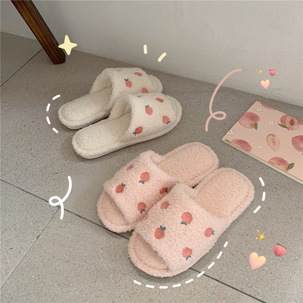 Cute plush cotton slippers  KF82444