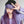 Purple long straight wig KF81460