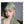 Green long straight wig KF81311