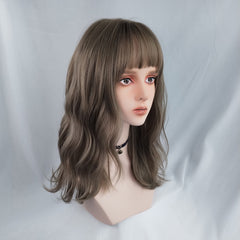 Golden lock long curly wig KF81501