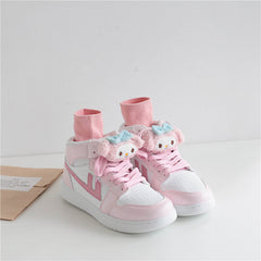 Pink high-top sneakers  KF90087