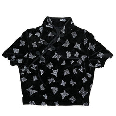 Butterfly T-shirt + pleated skirt KF81361