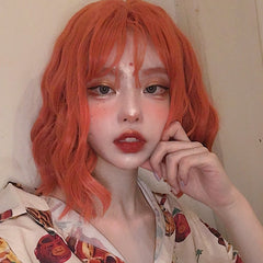 Punk orange wig KF90170