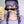 Purple long straight wig KF81460