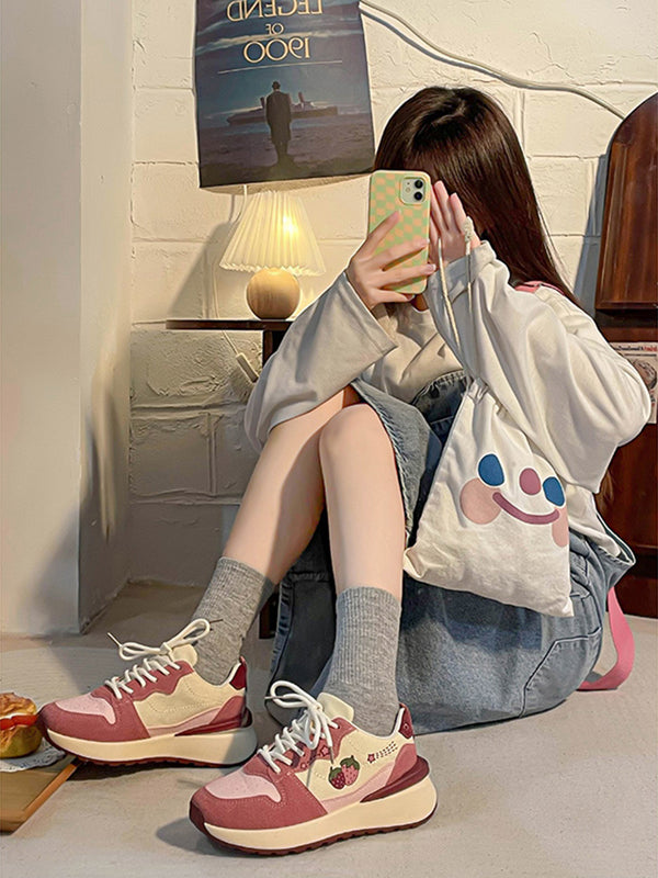 Ulzzang Strawberry Sneakers  KF82631