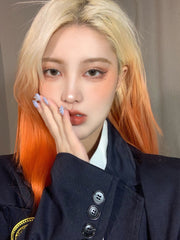 Golden gradient orange wig KF81760