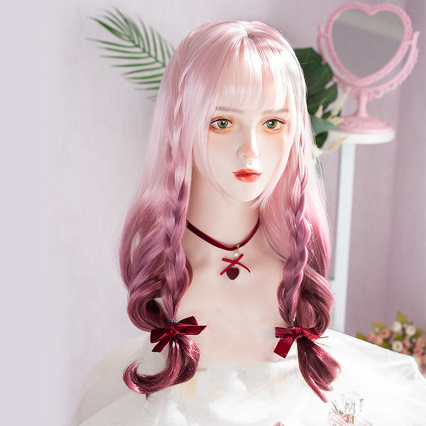 Rose purple gradient wig KF82487