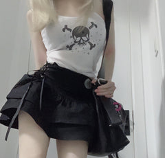 punk black skirt  KF82800