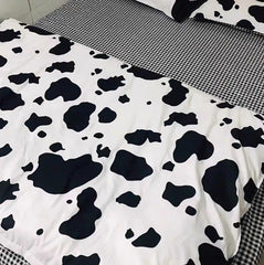 Cow black and white spots four-piece set KF82238