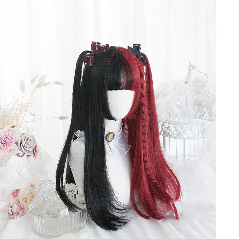 Red and black ponytail  KF81179