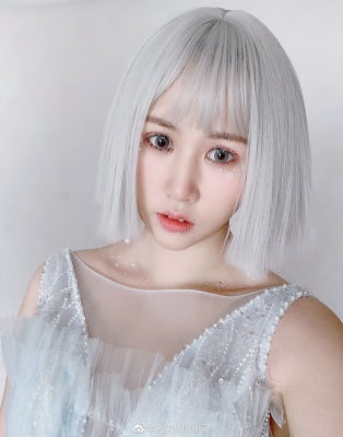 Short silver hair KF81107