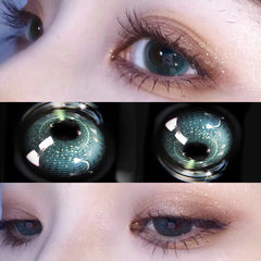 Green contact lenses (two pieces) KF82778