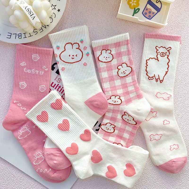 Cute cartoon socks （five pairs）KF90120
