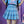 Blue plaid pleated skirt KF90728