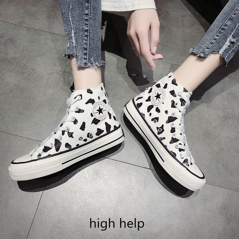 Cow canvas shoes KF90617