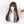 Black and white long straight wig KF82137