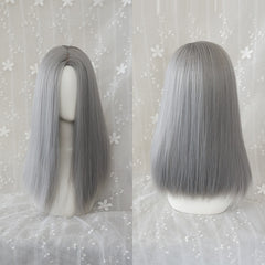 Silver grey wig KF9442