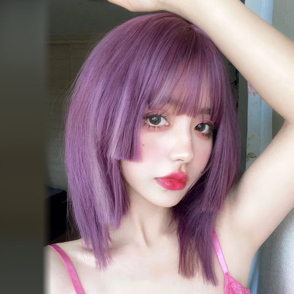 PURPLE STRAIGHT WIG KF82245