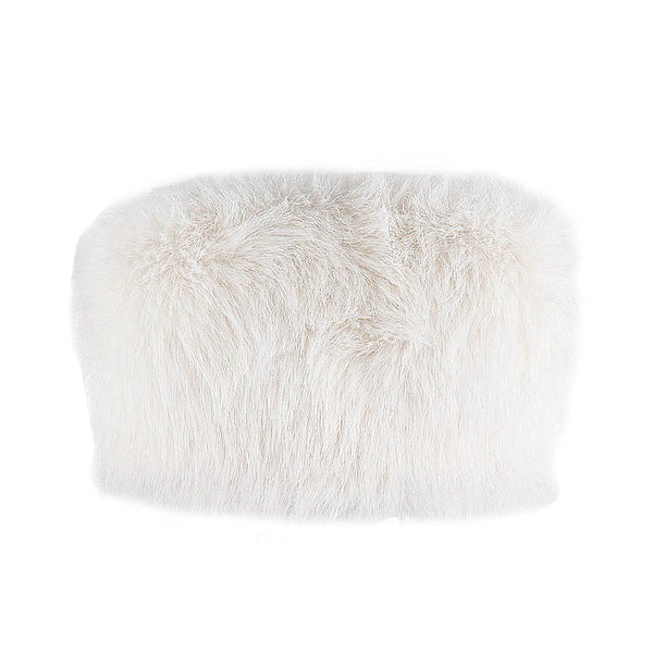 White Plush Vest  KF83335