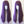 Purple long straight wig KF9414