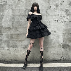 Black Slip Dress KF82022