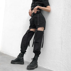 Chic black pants KF90591