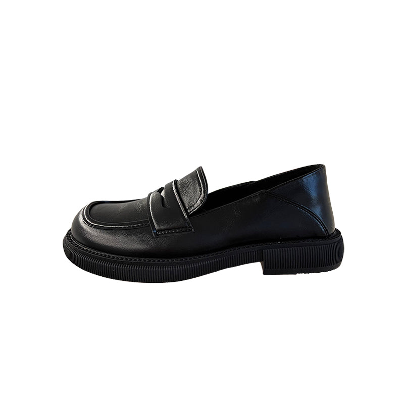 black all-match leather shoes  KF82510