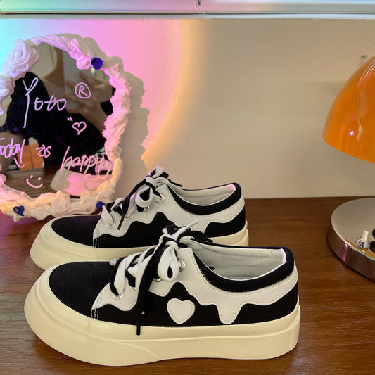 cute platform canvas shoes  KF82706