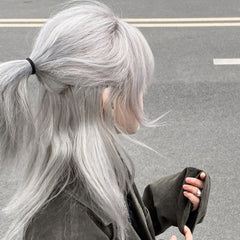 Silver White Short Hair Wig  KF82877