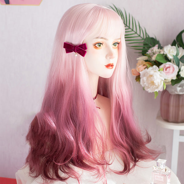 Rose purple gradient wig KF82487