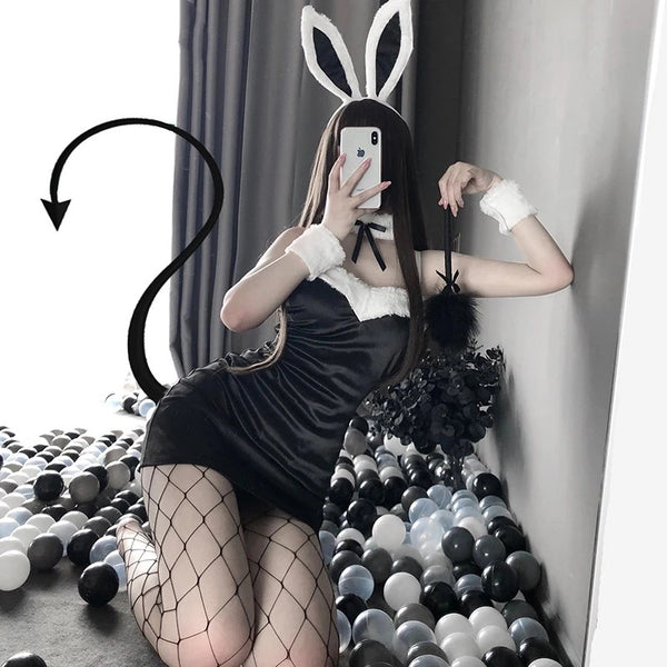 SEXY COSPLAY MAID OUTFIT (6-piece set) KF81959