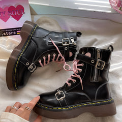 lolita black Martin boots  KF82547