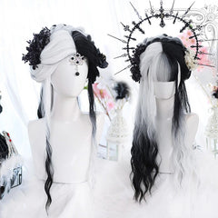 Harajuku black and white wig KF81201