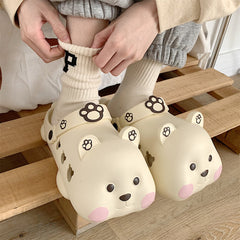 Cute three-dimensional bear slippers KF82663