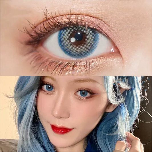 blue contact lenses (two pieces)  KF83256