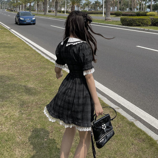 Plaid dress KF82191