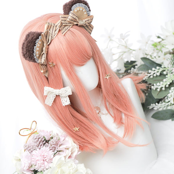 Harajuku style pink orange wig  KF81510