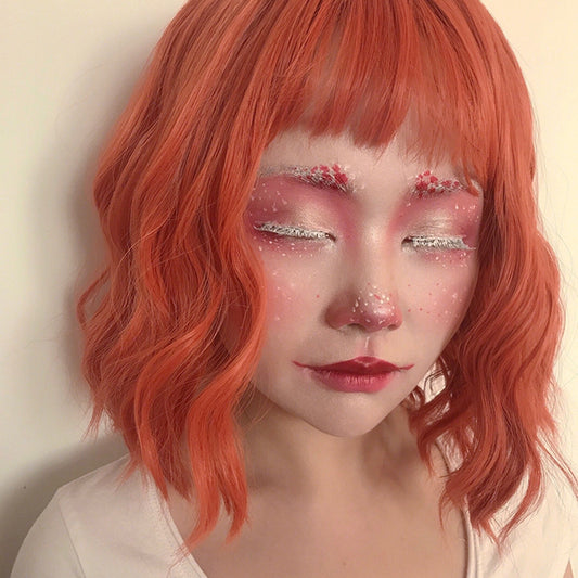 Punk orange wig KF90170